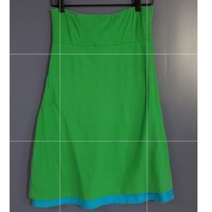 Victoria's secret strapless green and blue dress